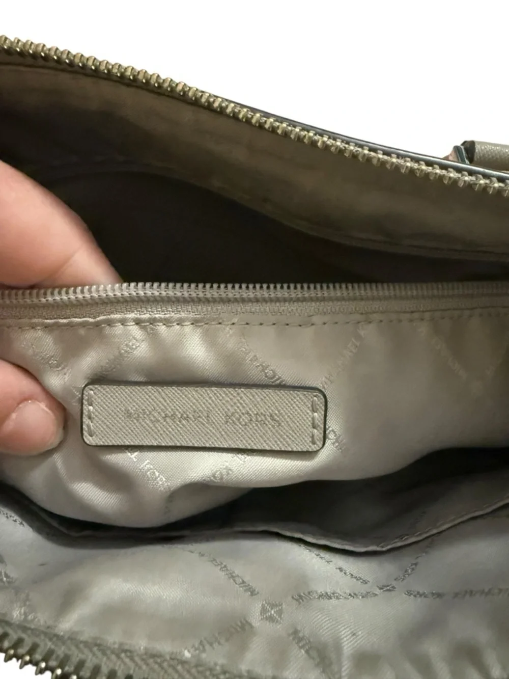 Michael Kors Gray Saffiano Leather Tote Bag